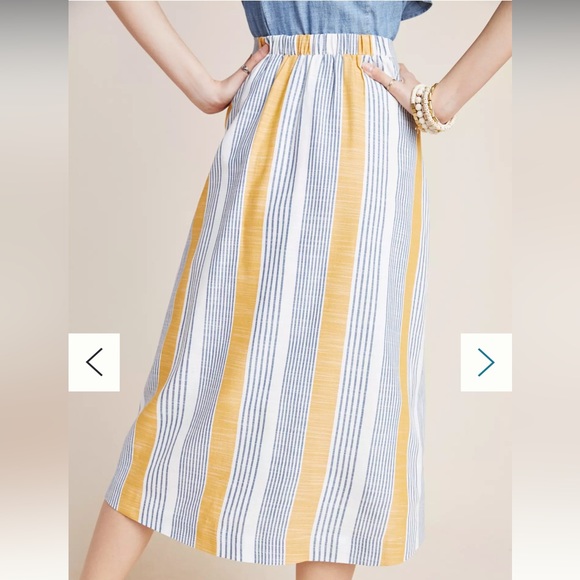 Anthropologie wrap midi skirt, 4 - Picture 2 of 10